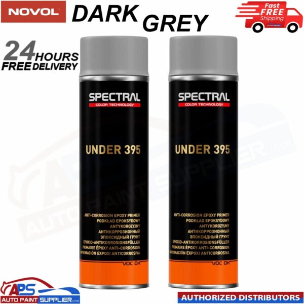 2x NOVOL SPECTRAL UNDER 395 EPOXY PRIMER AEROSOL DARK GREY (500ML) FAST DELIVERY Model: N87290