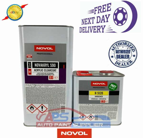 NOVOL NOVAKRYL 590 Lacquer + H5120 FAST HARDENER 7.5L KIT Model 590