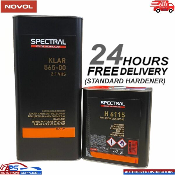 NOVOL SPECTRAL KLAR 565-00 2:1 VHS LACQUER KIT 7.5L WITH H6115 STANDARD HARDENER Model: 91074/85535