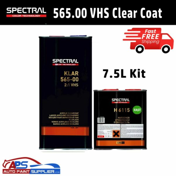 NOVOL SPECTRAL KLAR 565-00 VHS LACQUER + FAST H6115 HARDENER 7.5LTR KIT Model 565-00/7.5LSTD