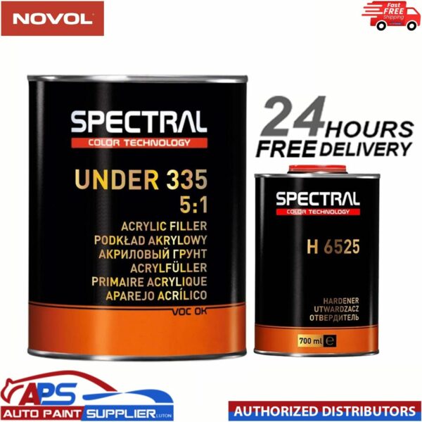 NOVOL SPECTRAL UNDER 335 5:1 ACRYLIC FILLER PRIMER & H6525 KIT 4.2L - P3 GREY Model: 335G+H6525