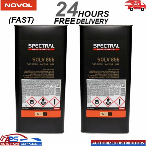 2 x Novol SPECTRAL SOLV 855 FAST 5L Acrylic Thinner Model: SOLV 855 FAST