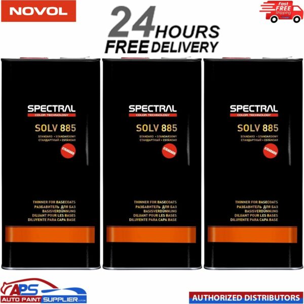 3 x Novol SPECTRAL SOLV 855 STANDARD 5L Acrylic Thinner Model: 82186