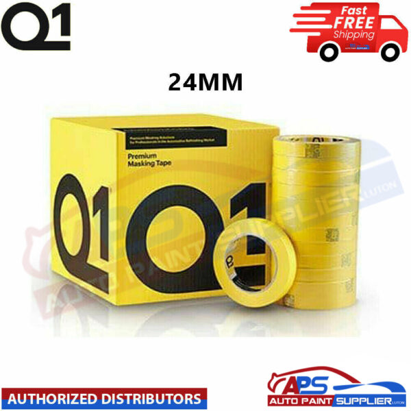 Q1 MASKING TAPE PREMIUM AUTOMOTIVE 110c - Box of 1" 24mm x 50m Roll of 36 Model 24mm