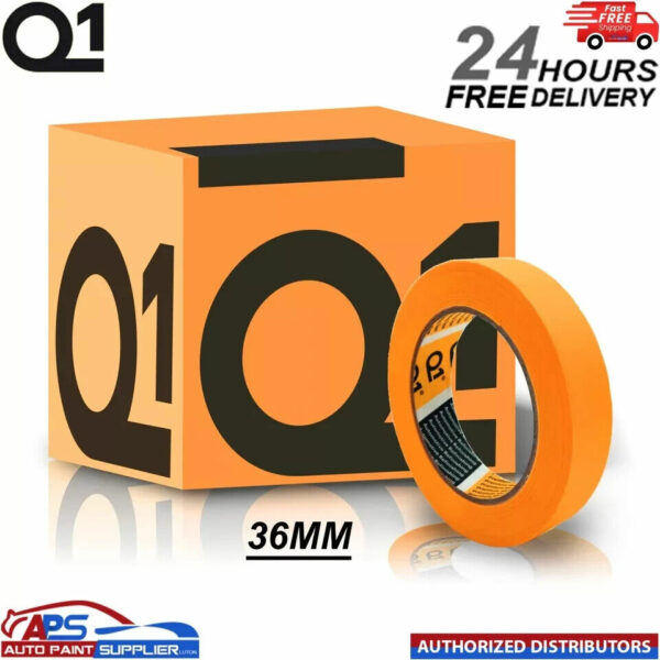 Q1 Orange Tape High Performance 120 Degree 36mm PAINTING AUTOMOTIVE Easy Tear Model: Q1 Orange Tape