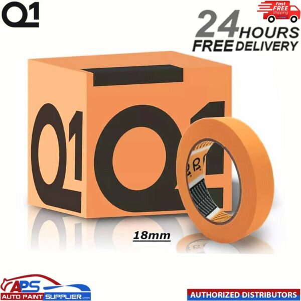 Q1 ULTIMATE ORANGE MASKING TAPE 18MM - BOX OF 48 ROLLS Model: Q1UMT118