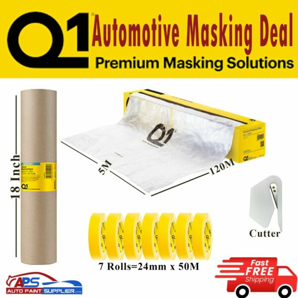 Masking Tape Roll 24mm x 50mm Poly Film Sheet 120m -18 "Brown masking paper Model Deal17