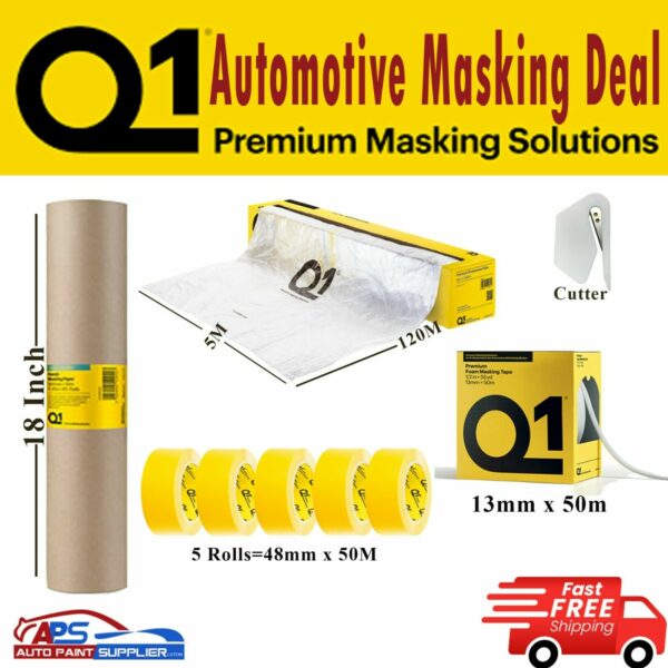 Q1 DEAL OF MASKING TAPE 48MM x 50m, MASKING POLY FILM, PAPER & FOAM EDGING TAPE Model Deal15