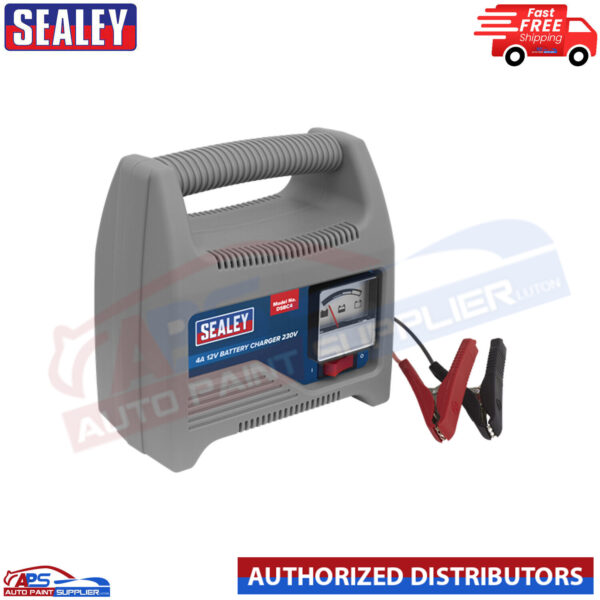DSBC4 Sealey Battery Charger 12V 4Amp 230V Automatic Car / Bike / Van 12-48Ah Model DSBC4