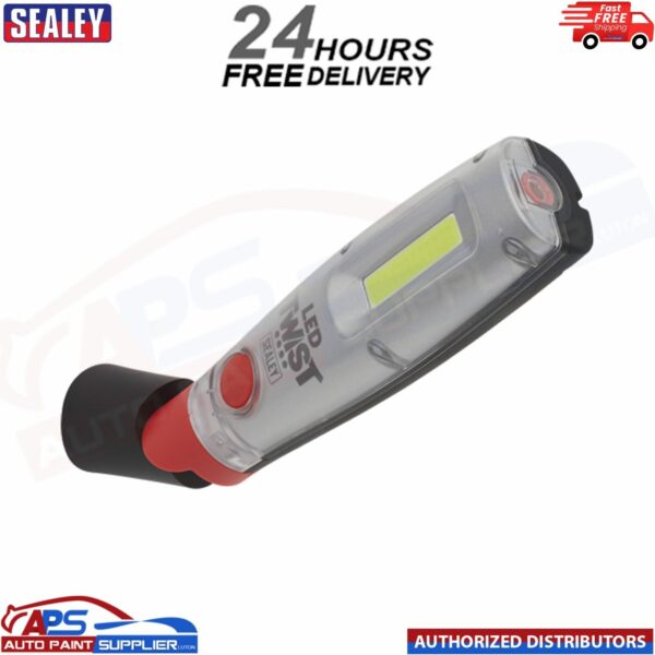 Sealey LED1001 Rechargeable Twist Inspection Lamp 8W COB + 1W LED Model: LED1001