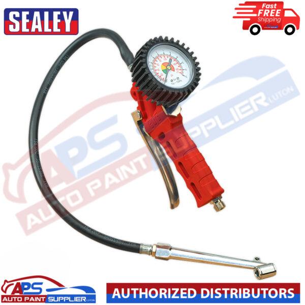 Sealey SA9312 Air Line Tyre Inflator with Twin Push-On Connector Model SA9312