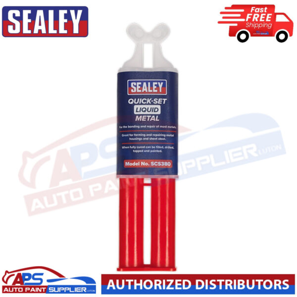 Sealey SCS380 25ml Quick Set Liquid Metal Repair Syringe. Repairing Bond Glue Model SCS380