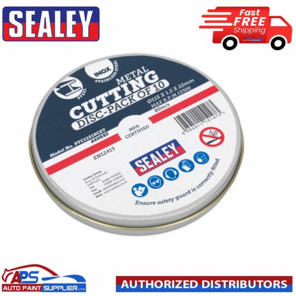 Sealey Cutting Disc Ø115 x 1.2mm , 22mm Bore - Pack of 10 Model PTC11510CET