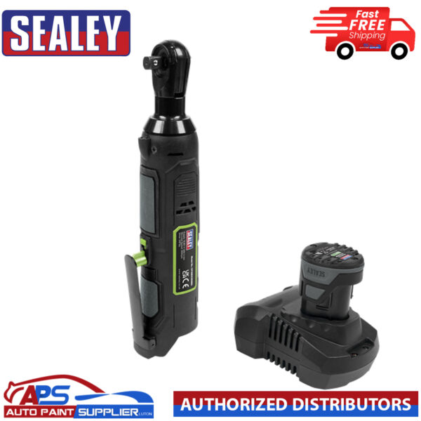 Sealey CP108VCRW 3/8" Drive Cordless Ratchet Wrench 10.8V 2Ah Battery + Charger Model CP108VCRW