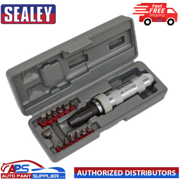 Sealey Premier AK208 Impact Screwdriver Driver Set 13 Bits 1/2" Sq Dv Pro Tool Model AK208