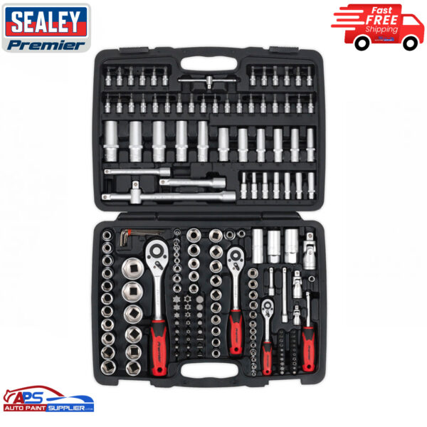Sealey AK7955EU Drive Stain Socket Bit Tool Set 172pc 1/4" 3/8" 1/2" Model AK7955EU