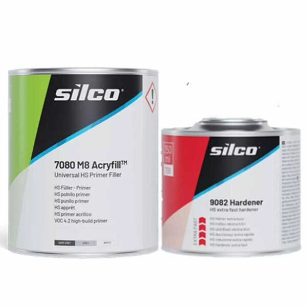 SILCO 7080 M8 ACRYFILL Universal HS primer filler with 9082 EXTRA FAST HARDENER Model: 7080M8/9082