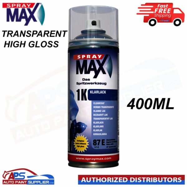 SPRAYMAX 680054 1K CLEARCOAT HIGH GLOSS AEROSOL 400ML transparent high gloss Model: SMA680054