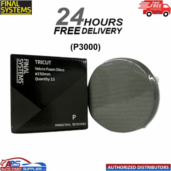 FINAL SYSTEMS TRICUT Fine Finishing Discs 150mm Foam Discs (P3000) Model: AP3560/1