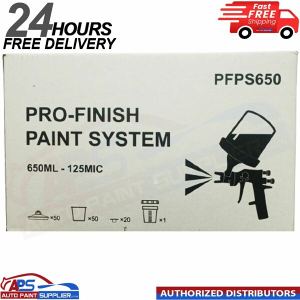 PRO- FINISH PAINT SYSTEM PFPS650 Paint Cups System 650ml x 50 FREE FAST DELIVERY Model: PFPS650