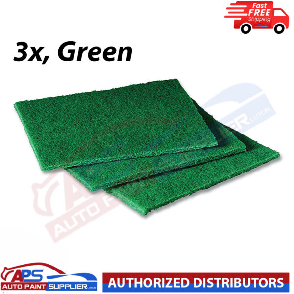 3 X SCOTCHBRITE ABRASIVE FINISHING PADS GREEN SCOTCHBRITE Model Star Brites