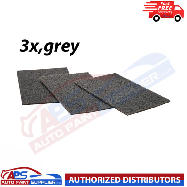 3 X SCOTCHBRITE ABRASIVE FINISHING PADS GREY SCOTCHBRITE Model Star Brites