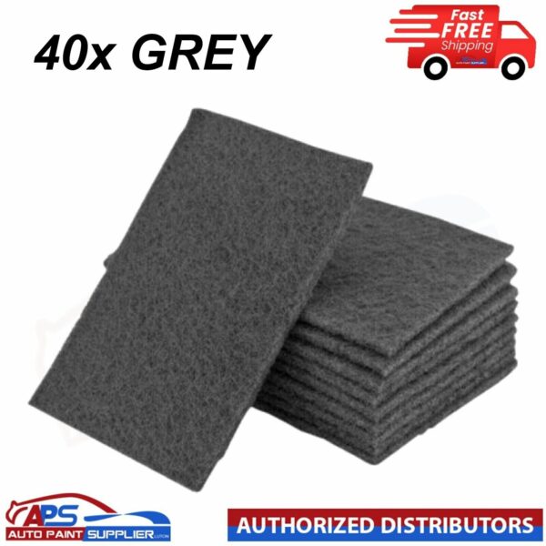 40x Scotchbrite Abrasive Scuff Finishing Preparation Scotch Pads Grey Fine P600 Model: 40x Scotchbrite