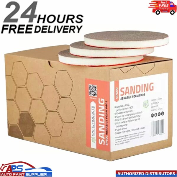 Safeproducts Abrasive Foam Sanding Pads Discs SP600 150mm x 12mm 20/box Model: SP600