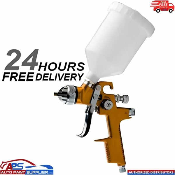 HVLP Car Paint Tool Air Spray gun 600ml Paint BB2 2.5mm Nozzle 1/4 inch Gold Model: Q0EXNZU3MW