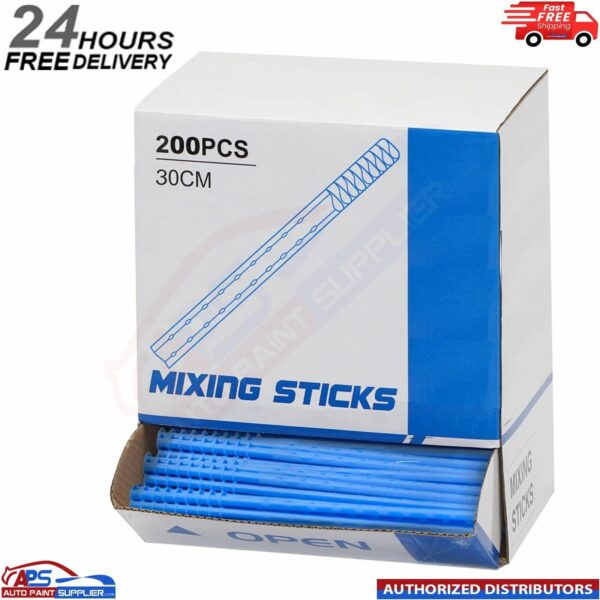 200 PCS 30CM Blue Paint Mixing Stick Lacquer Primer Thinner Stirring Plastic Model: 200 PCS 30CM