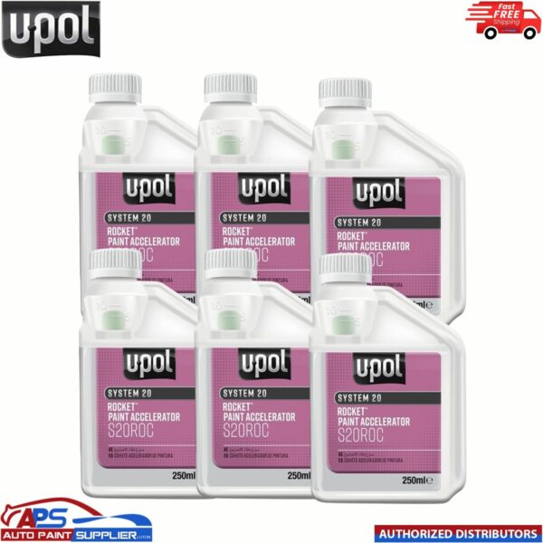 6x Upol Rocket Paint Accelerator 250ml Bottle System 20 2OROC Model: S20ROC/S