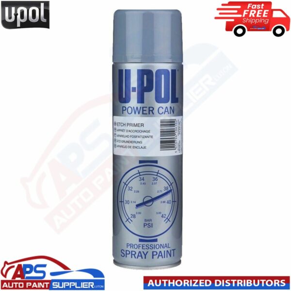 U-Pol Etch Primer Spray Grey Power Can Direct to metal Anti-Corrosive - 500ml Model: UPOPCEPAL-TH-2