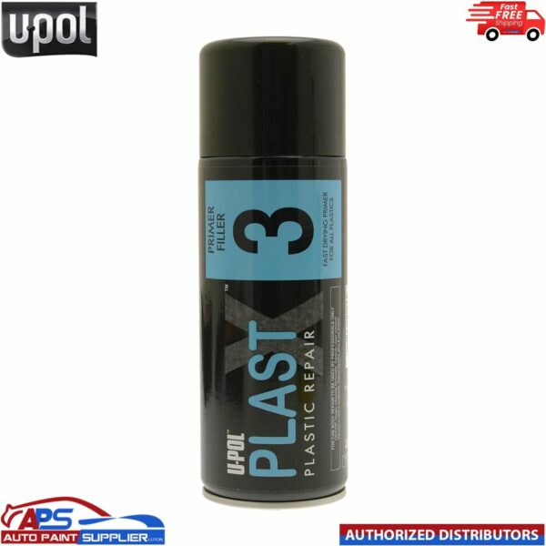 Upol PlastX3 Primer Filler Aerosol UPOL Plastic Bumper/Trim Paint PLAS/3 400ml Model: PLAS/3