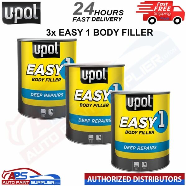 3X UPOL EASY 1 BODY FILLER 3L DEEP FILL CAR BODY FILLER - FAST DELIVERY Model: EASY/1