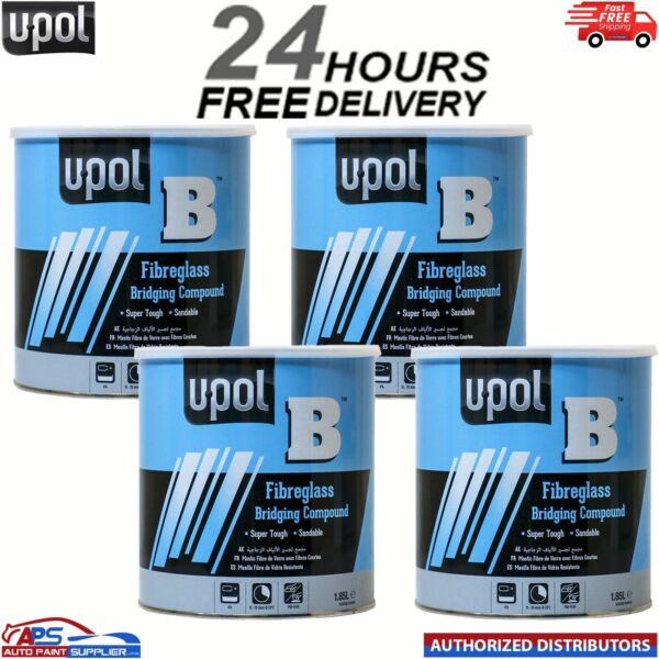 U-POL B FIBRE GLASS BRIDGING FILLER 1.85LTR x 4 Model: UPOLB/4