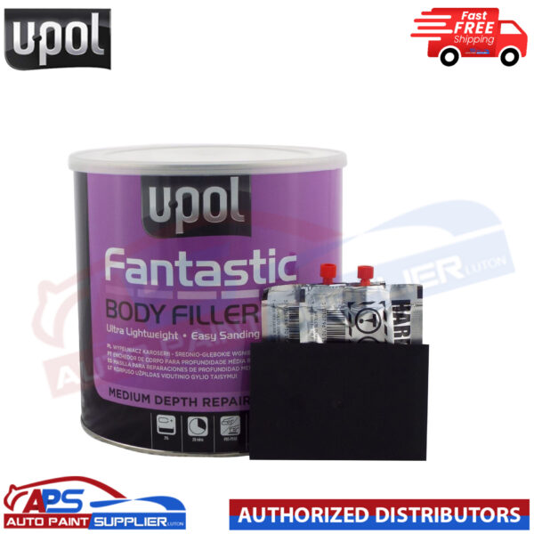 U-POL FANTASTIC POLYESTER CAR BODY FILLER 3LTR UPOL FANT/3 WITH BPO HARDENER Model FANT/3