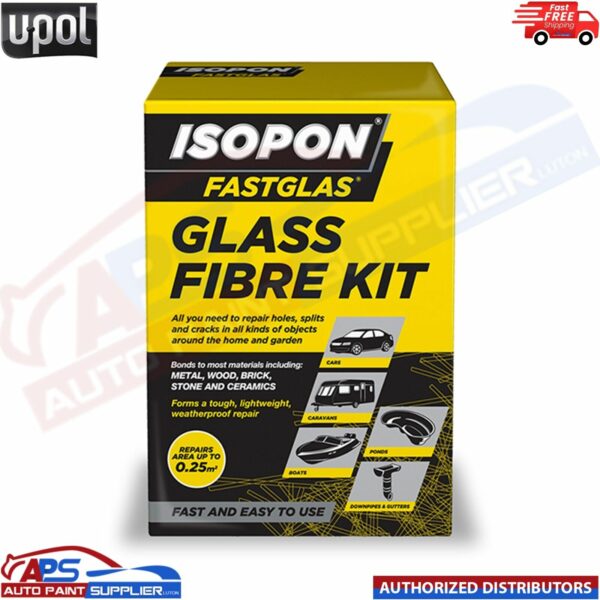 U-POL Isopon Fastglas Glass Fibre Kit 0.25m2 - FAST DELIVERY Model: Isopon