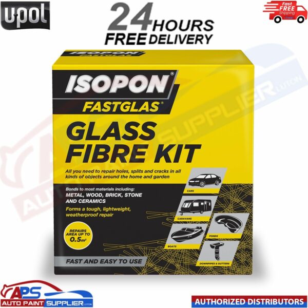 U-POL Isopon Fastglas Glass Fibre Kit 0.5m2 - FAST DELIVERY Model: Isopon