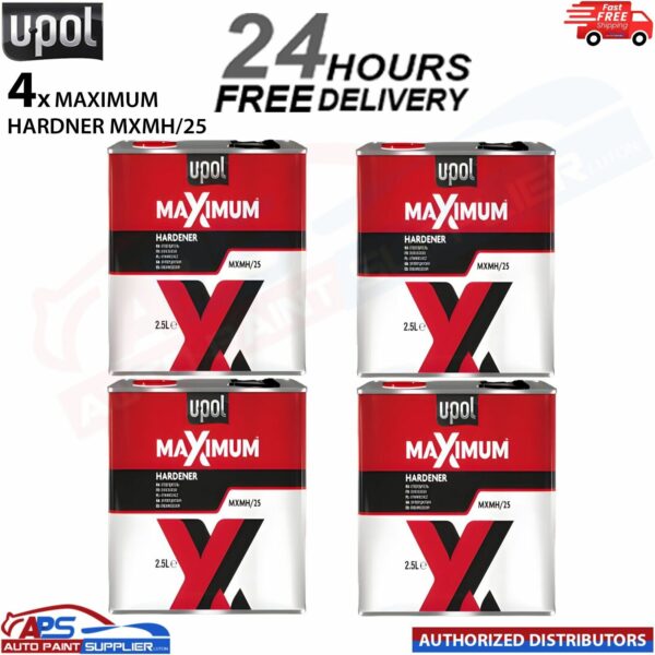 4x U-POL MAXIMUM HARDENER 2.5 LITRE MXMH/25 WITH - FAST DELIVERY Model: MXMH/25