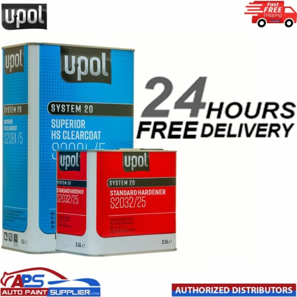 U-POL S2081 CLEARCOAT LACQUER HS 2K 7.5LTR KIT-WITH S2032 STANDARD HARDENER UPOL Model: S2081+S2032