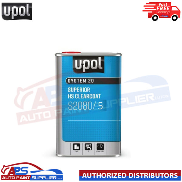 U-POL SYSTEM 20 SUPERIOR HS CLEARCOAT S2080/5 2K Lacquer HS Super Crystal 5 LTR Model: S2080/5