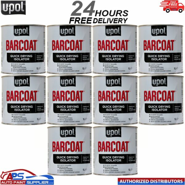 10 X U-POL BARCOAT QUICK DRYING ISOLATOR 1K PRIMER 2K PAINT REACTION UPOL BAR/1 Model: BAR/1