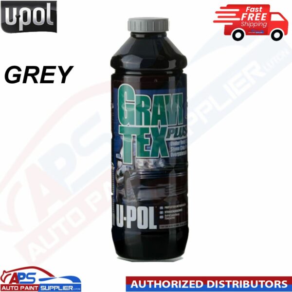 1 X U-POL GRAVITEX PLUS HS STONE CHIP COATING UPOL 1 LITRE, PROTECTER - GREY Model: GRA/GG1