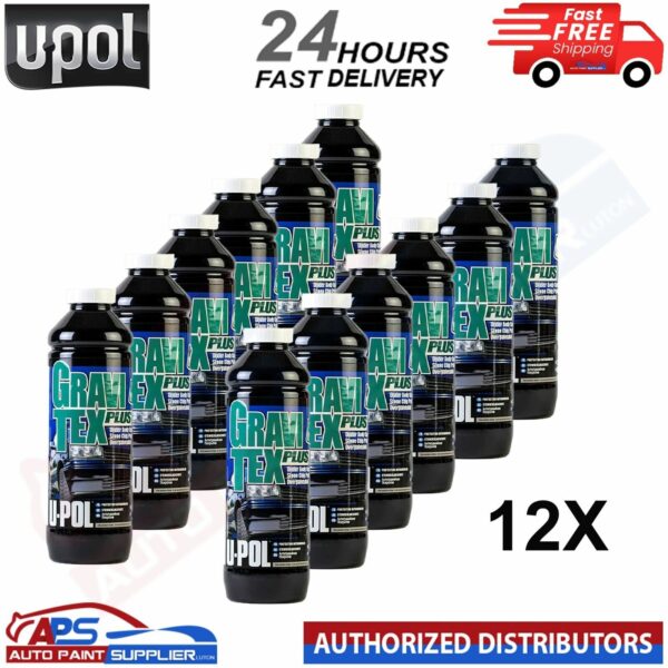 12 X U-POL GRAVITEX PLUS HS STONE CHIP COATING WHITE PROTECTER 1L- FAST DELIVERY Model: GRA/BW1