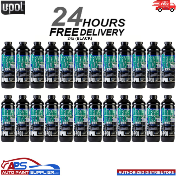 24X U-POL GRAVITEX PLUS HS STONE CHIP COATING PROTECTER 1L BLACK Model: GRA/NB1