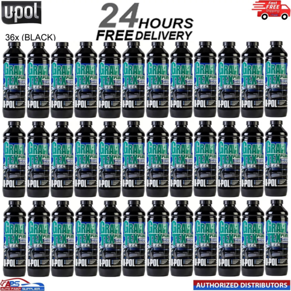36X U-POL GRAVITEX PLUS HS STONE CHIP COATING PROTECTER 1L BLACK Model: GRA/NB1