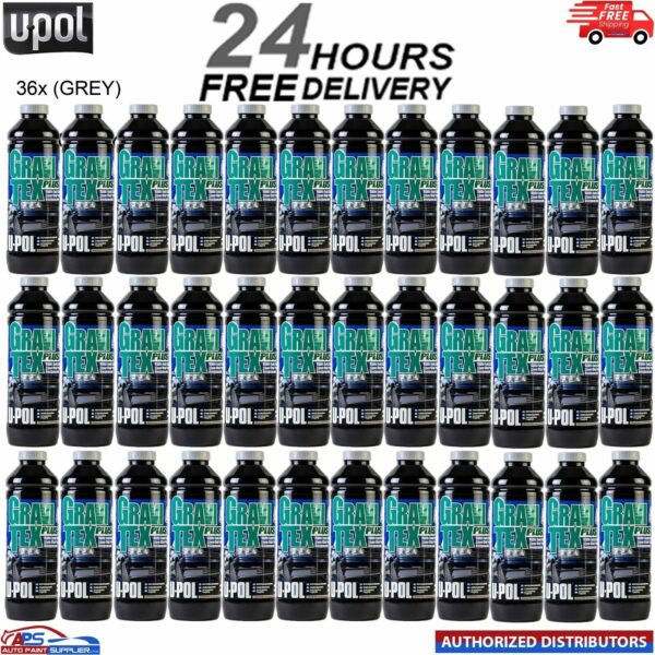 36X U-POL GRAVITEX PLUS HS STONE CHIP COATING UPOL, PROTECTER 1L -GREY Model: GRA/GG1