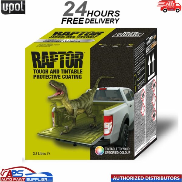 UPOL RAPTOR TRUCK BED LINER TOUGH COATING 3.8LT KIT 4 BOTTLE KIT ** TINTABLE ** Model: RLT/S4