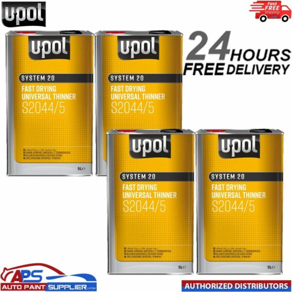 4x UPOL SYSTEM 20 S2044/5 FAST DRYING UNIVERSAL 2K THINNER 5L Model: S2044/5