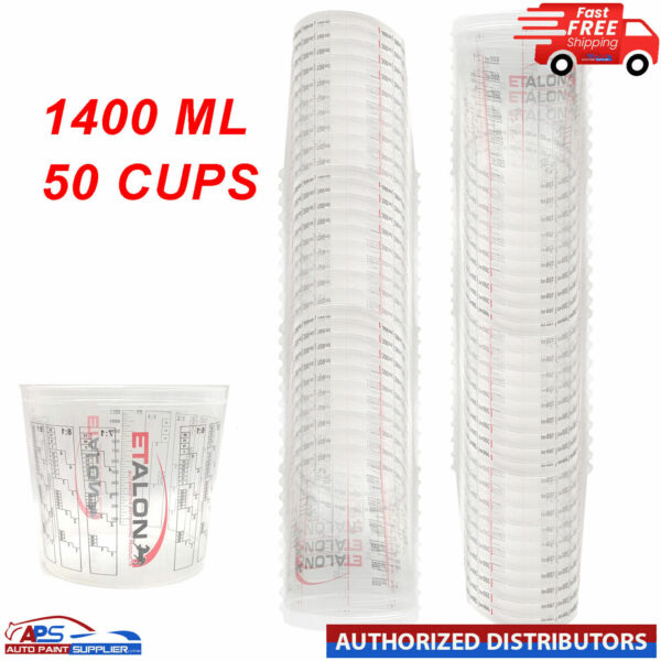 50x Paint Mixing Cups 1400ml Pack of 50 Model Paint Mixing